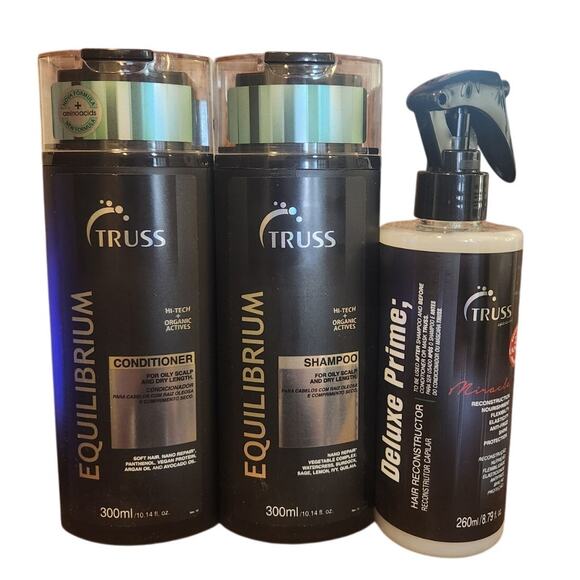 TRUSS Equilibrium Shampoo & Conditioner With Deluxe Prime Hair  Set Bundle - Picture 1 of 1